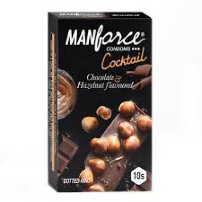 Manforce Chocolate &amp; Hazelnut Dotted-Ring Cocktail Condom